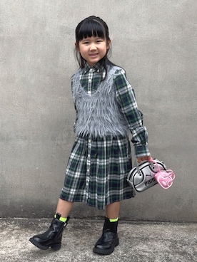 「アイテム（シューズ）」を使った、KANOさん（キッズ・110cm）の春コーディネート