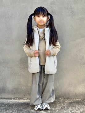 「アイテム（シューズ）」を使った、KANOさん（キッズ・100cm）の冬コーディネート