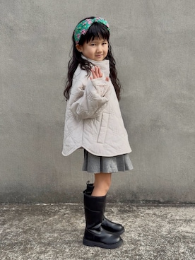 「アイテム（ブーツ）」を使った、KANOさん（キッズ・100cm）の秋コーディネート