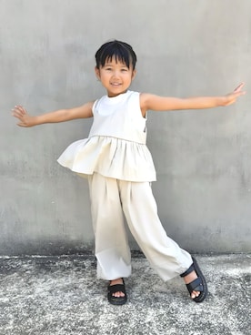 「アイテム（シューズ）」を使った、KANOさん（キッズ・100cm）の夏コーディネート