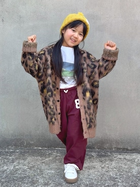 「PUMA(プーマ)のアイテム」を使った、KANOさん(キッズ・100cm)の冬コーディネート