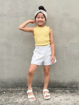「ZARA KIDSのアイテム」を使った、KANOさん（キッズ・110cm）の夏コーディネート