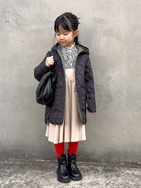 「アイテム（ワンピース/ドレス）」を使った、KANOさん（キッズ・100cm）の冬コーディネート