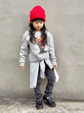 「アイテム（シューズ）」を使った、KANOさん（キッズ・100cm）の秋コーディネート