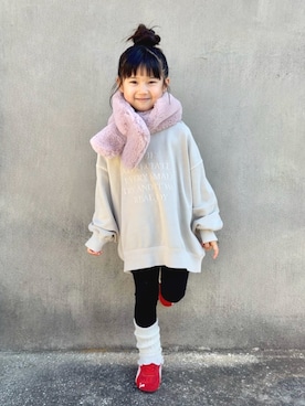 「PUMA(プーマ)のアイテム」を使った、KANOさん(キッズ・100cm)の冬コーディネート