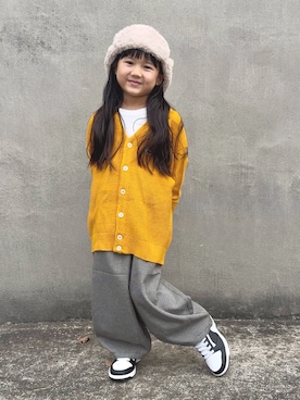 「アイテム（スニーカー）」を使った、KANOさん（キッズ・100cm）の冬コーディネート