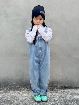 「PUMA（プーマ）のアイテム」を使った、KANOさん（キッズ・110cm）の春コーディネート