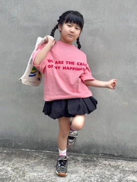 「p.premier（ピードットプルミエ）のアイテム」を使った、KANOさん（キッズ・110cm）の春コーディネート