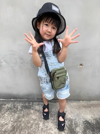 GAP（ギャップ）の「ウォッシュウェル デニムショートオール (キッズ