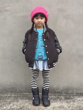 「アイテム（ジャケット/アウター）」を使った、KANOさん（キッズ・100cm）の秋コーディネート