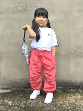 「アイテム（ショルダーバッグ）」を使った、KANOさん（キッズ・100cm）の秋コーディネート