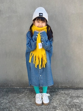 「アイテム（ワンピース/ドレス）」を使った、KANOさん（キッズ・100cm）の冬コーディネート