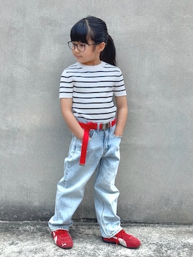 「PUMA（プーマ）のアイテム」を使った、KANOさん（キッズ・110cm）の夏コーディネート