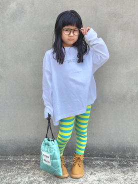 「アイテム（バッグ）」を使った、KANOさん（キッズ・110cm）の春コーディネート