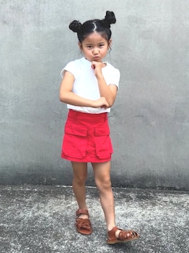 「ZARA KIDSのアイテム」を使った、KANOさん（キッズ・110cm）の夏コーディネート