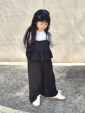 「アイテム（Tシャツ/カットソー）」を使った、KANOさん（キッズ・100cm）の秋コーディネート