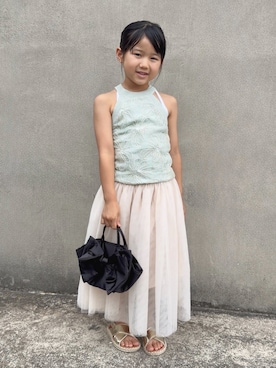 「ZARA KIDSのアイテム」を使った、KANOさん（キッズ・110cm）の夏コーディネート