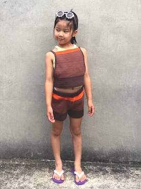 「ZARA KIDSのアイテム」を使った、KANOさん（キッズ・110cm）の夏コーディネート