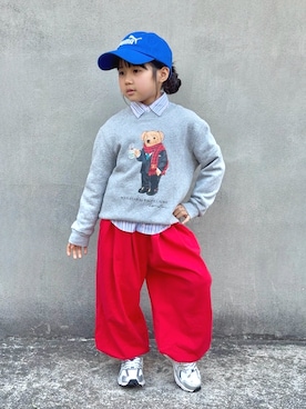 「PUMA(プーマ)のアイテム」を使った、KANOさん(キッズ・100cm)の冬コーディネート