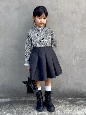 「agnes b.（アニエスベー）のアイテム」を使った、KANOさん（キッズ・110cm）の春コーディネート