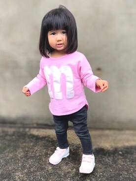 「next（next）のアイテム（パンツ）」を使った、KANOさん（キッズ・80cm）の冬コーディネート