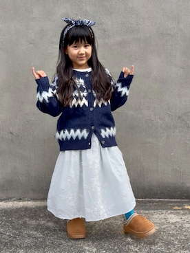 「アイテム（タイツ/ストッキング）」を使った、KANOさん（キッズ・100cm）の冬コーディネート