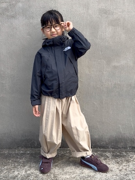 「THE NORTH FACE（ザノースフェイス）のアイテム」を使った、KANOさん（キッズ・110cm）の春コーディネート