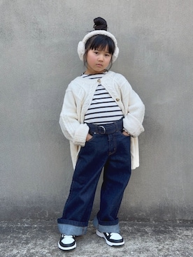 「PUMA(プーマ)のアイテム」を使った、KANOさん(キッズ・100cm)の冬コーディネート