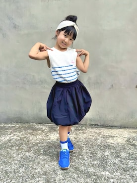「アイテム（シューズ）」を使った、KANOさん（キッズ・100cm）の夏コーディネート