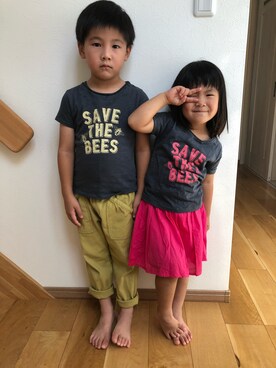 「BONTON（ボントン）のアイテム」を使った、rinao0510さん（キッズ・110cm）の夏コーディネート