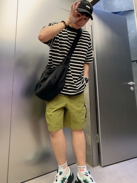 「SKECHERS（スケッチャーズ）のアイテム」を使った、KA_GIさん（メンズ・187cm）の春コーディネート