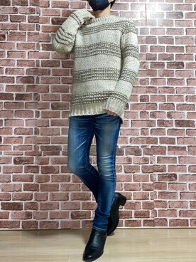 Zara ザラ のニット セーターを使ったメンズ人気ファッションコーディネート Wear