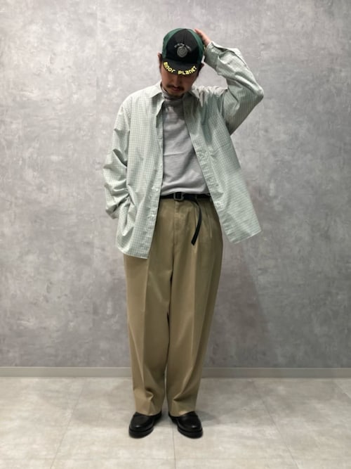 Steven Alan＞ オーガニックコットン ボーダー ロングスリーブ T