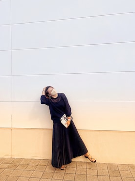 「plussize」｜「アイテム（ジャンパースカート）」を使った、yyyyang_.6さん（レディース・163cm）の秋コーディネート