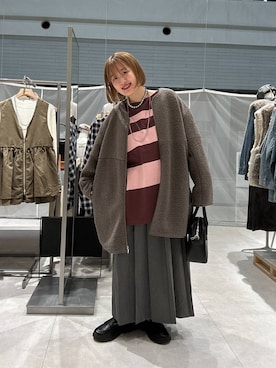 「アイテム（その他アウター）」を使った、ユウカさん（レディース・154cm・20代）の秋コーディネート
