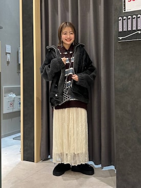 「アイテム（ママ＆ベビー）」を使った、ユウカさん（レディース・154cm）の冬コーディネート