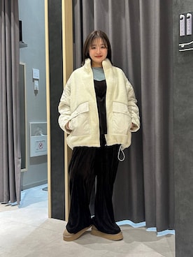 「アイテム（サロペット/オーバーオール）」を使った、ユウカさん（レディース・154cm・20代）の冬コーディネート