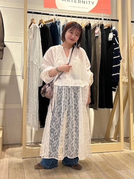 「アイテム（マタニティウェア/グッズ）」を使った、ユウカさん（レディース・154cm・20代）の夏コーディネート