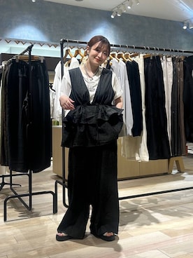 「LEPSIM（レプシィム）の厚底ニットサンダル　290447（サンダル）」を使った、ユウカさん（レディース・154cm）の夏コーディネート