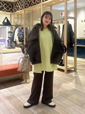 「低身長_LEPSIM」｜「アイテム（ブーツ）」を使った、ユウカさん（レディース・154cm）の秋コーディネート