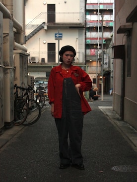 「schott（ショット）のアイテム（オールインワン・サロペット）」を使った、NANAさん（レディース・151cm）の夏コーディネート