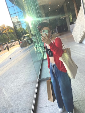 「blue」｜「アイテム（デニムパンツ）」を使った、SEiさん（レディース・160cm）の秋コーディネート