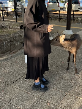 「LOWRYS FARM（ローリーズファーム）のアイテム（その他アウター）」を使った、Homamiさん（レディース・160cm）の冬コーディネート