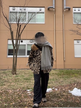 「no brand（ノーブランド）のアイテム（ジャケット/アウター）」を使った、おくださん（メンズ・175cm）の冬コーディネート