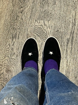 「古着好きな人と繋がりたい」｜「アイテム（オールインワン・サロペット）」を使った、60converse70さん（メンズ・177cm）の秋コーディネート