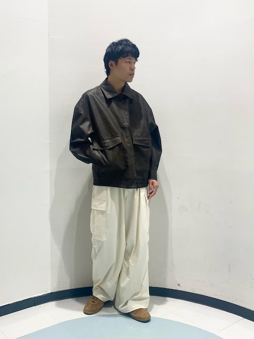 A－2シンセティックレザーブルゾン