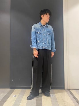 「tk.TAKEO KIKUCHI」｜「アイテム（デニムジャケット）」を使った、yuuuyaさん（メンズ・169cm）の春コーディネート
