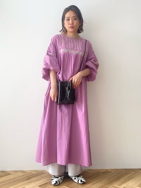 「インドコットン」｜シマザキさん（レディース・158cm）の春コーディネート