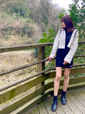「GRL（グレイル）のアイテム（デニムジャケット）」を使った、my83yさん（レディース・166cm）の秋コーディネート