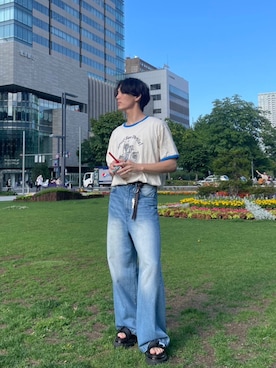 「nugu」｜「アイテム（その他）」を使った、Marumoさん（メンズ・171cm）の夏コーディネート